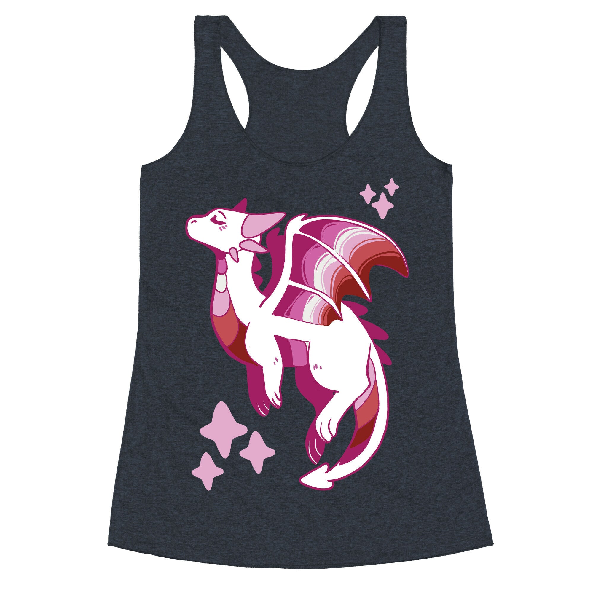 Lesbian Pride Dragon Racerback Tank